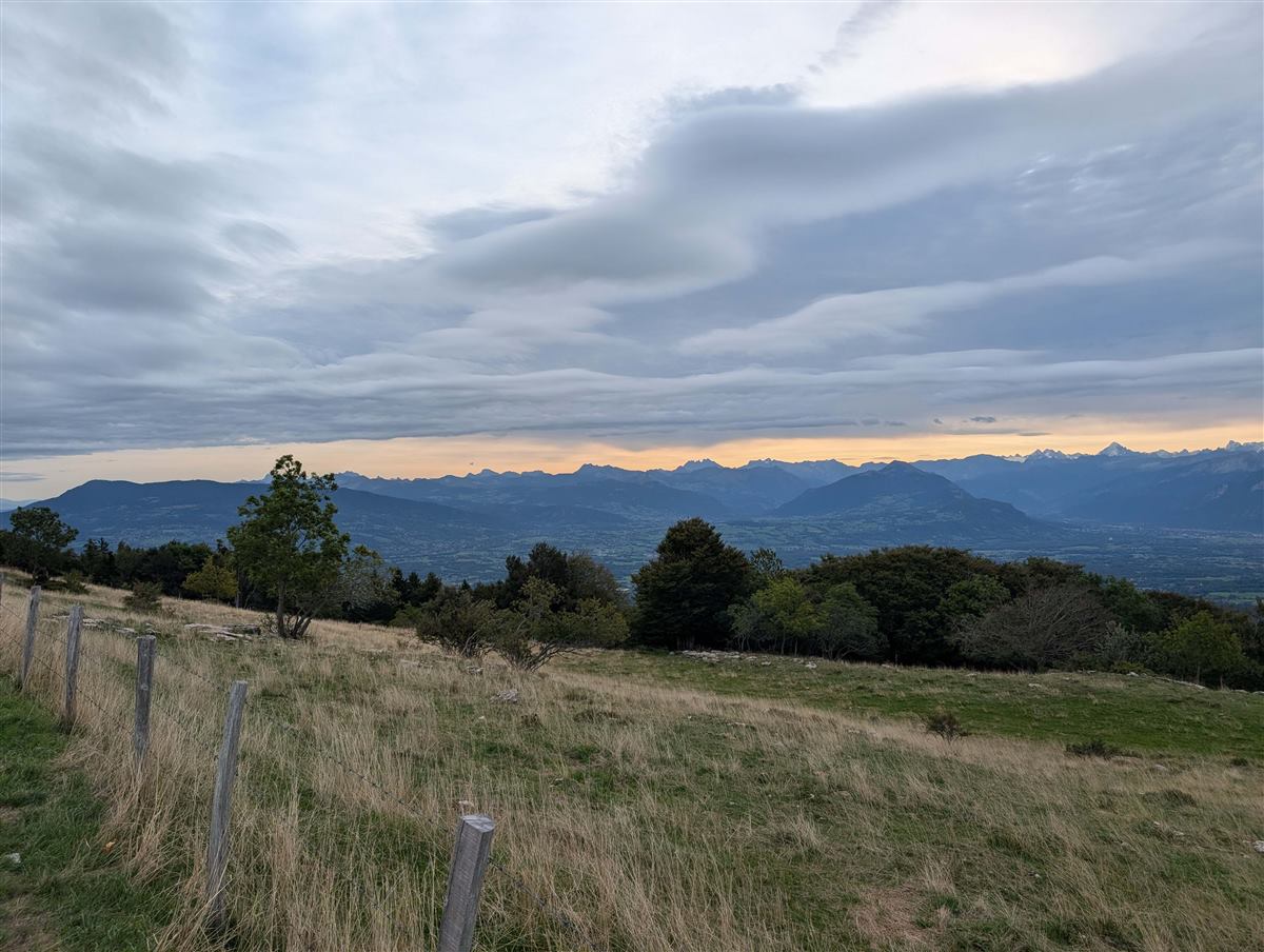 Vue panoramique au coucher de soleil
